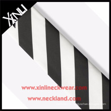 Высокое качество галстук Шелковый в полоску ткань черный и белый